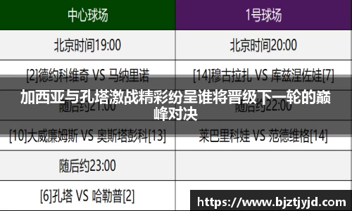 加西亚与孔塔激战精彩纷呈谁将晋级下一轮的巅峰对决